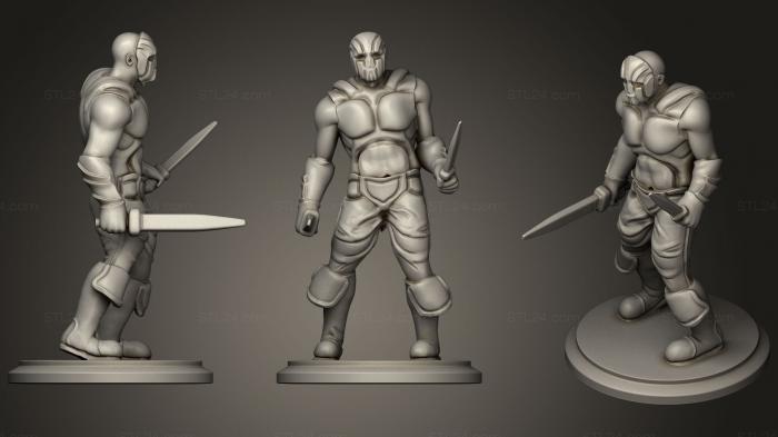 Figurines heroes, monsters and demons (Assassin23, STKM_0633) 3D models for cnc